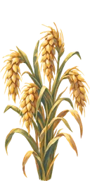 Wheat, ripe, painted